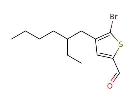 Molecular Structure of 1356861-54-5 (2-Thiophenecarboxaldehyde, 5-bromo-4-(2-ethylhexyl)-)