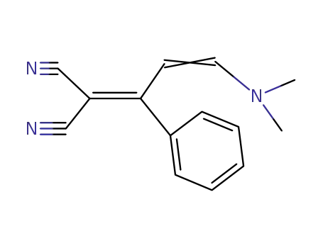 2-Cyano-5-dimethylamino-3-phenyl-penta-2,4-diensaeurenitril