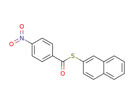 Molecular Structure of 6629-65-8 (S-naphthalen-2-yl 4-nitrobenzenecarbothioate)