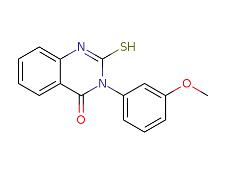 Molecular Structure of 56671-19-3 (2-MERCAPTO-3-(3-METHOXY-PHENYL)-3H-QUINAZOLIN-4-ONE)