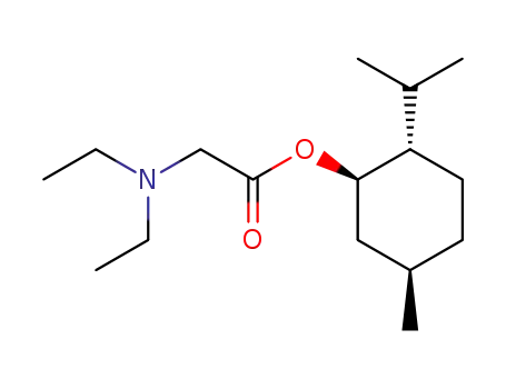 Molecular Structure of 81983-63-3 ((1R,2R,5S)-5-methyl-2-(1-methylethyl)cyclohexyl N,N-diethylglycinate)
