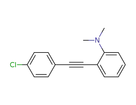 Molecular Structure of 62167-06-0 (Benzenamine, 2-[(4-chlorophenyl)ethynyl]-N,N-dimethyl-)