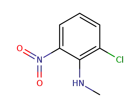 Molecular Structure of 75438-12-9 (Benzenamine, 2-chloro-N-methyl-6-nitro-)