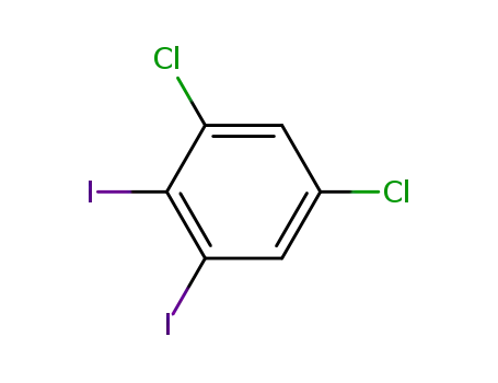 Molecular Structure of 27128-50-3 (1,5-dichloro-2,3-diiodobenzene)