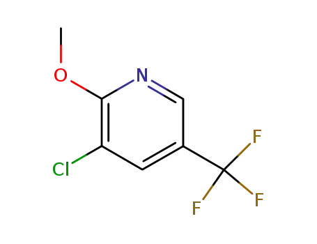 Molecular Structure of 175136-17-1 (3-CHLORO-2-METHOXY-5-(TRIFLUOROMETHYL)PYRIDINE)