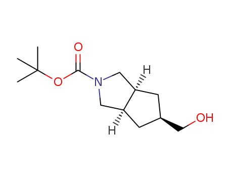 Molecular Structure of 650578-12-4 (5-Hydroxymethyl-hexahydro-cyclopenta[c]pyrrole-2-carboxylic acid tert-butyl ester)