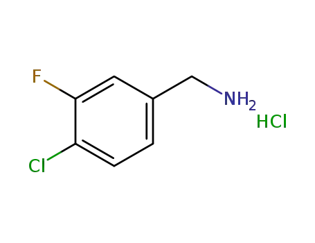 Molecular Structure of 202982-64-7 (4-CHLORO-3-FLUOROBENZYLAMINE HYDROCHLORIDE)