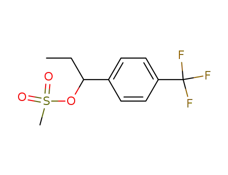 Molecular Structure of 1145683-21-1 (1-(4-(trifluoromethyl)phenyl)propyl methanesulfonate)