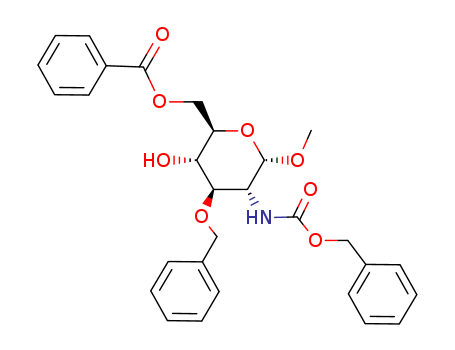 Methyl 2-deoxy-2-[[(phenylmethoxy)carbonyl]amino]-3-O-(phenylmethyl)-alpha-D-glucopyranoside6-benzoate