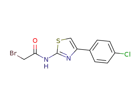 Molecular Structure of 448224-88-2 (2-[(Bromoacetyl)amino]-4-(4-chlorophenyl)-1,3-thiazole, N-(Bromoacetyl)-4-(4-chlorophenyl)-1,3-thiazol-2-amine)