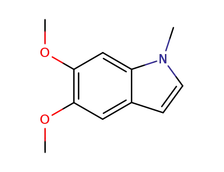 Molecular Structure of 80639-40-3 (1H-Indole, 5,6-dimethoxy-1-methyl-)