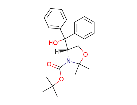 3-Oxazolidinecarboxylic acid, 4-(hydroxydiphenylmethyl)-2,2-dimethyl-,
1,1-dimethylethyl ester, (4S)-