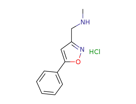 Molecular Structure of 852227-91-9 (METHYL-(5-PHENYL-ISOXAZOL-3-YLMETHYL)-AMINE HYDROCHLORIDE)