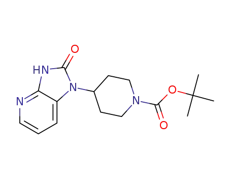 Molecular Structure of 781649-87-4 (4-(2,3-Dihydro-2-oxo-1H-imidazo[4,5-b]pyridin-1-yl)-1-piperidinecarboxylic acid 1,1-dimethylethyl ester)