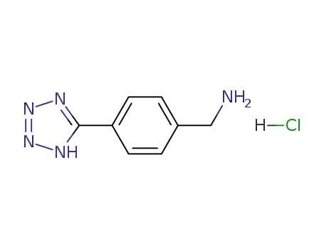 Molecular Structure of 177595-28-7 (4-(2H-tetrazol-5-yl)-benzenemethanamine hydrochloride)