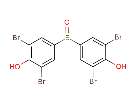 Molecular Structure of 55511-29-0 (Phenol, 4,4'-sulfinylbis[2,6-dibromo-)