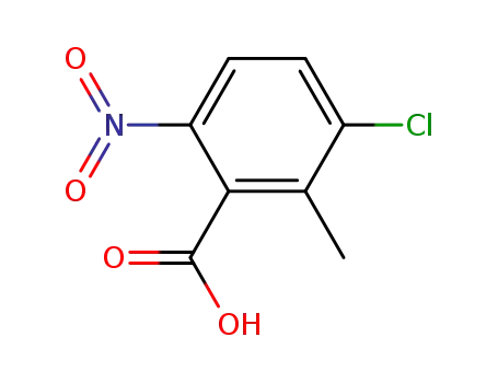 Molecular Structure of 86315-08-4 (3-Chloro-2-Methyl-6-nitrobenzoic acid)