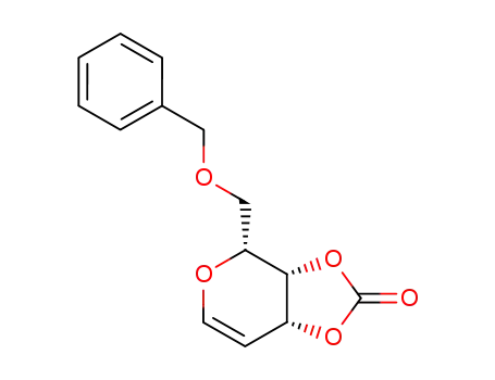 Molecular Structure of 188010-90-4 (2,6-anhydro-1-O-benzyl-5-deoxy-3,4-O-(oxomethylidene)-D-arabino-hex-5-enitol)