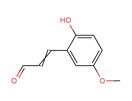 Molecular Structure of 33538-99-7 (3-(2-hydroxy-5-methoxyphenyl)prop-2-enal)