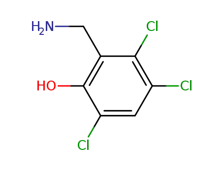 Molecular Structure of 34646-62-3 (Phenol, 2-(aminomethyl)-3,4,6-trichloro-)
