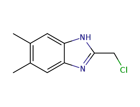 Molecular Structure of 72998-92-6 (1H-Benzimidazole,2-(chloromethyl)-5,6-dimethyl-(9CI))