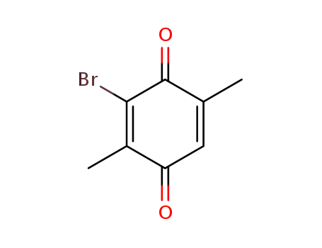 Molecular Structure of 633318-48-6 (2,5-Cyclohexadiene-1,4-dione, 3-bromo-2,5-dimethyl- (9CI))