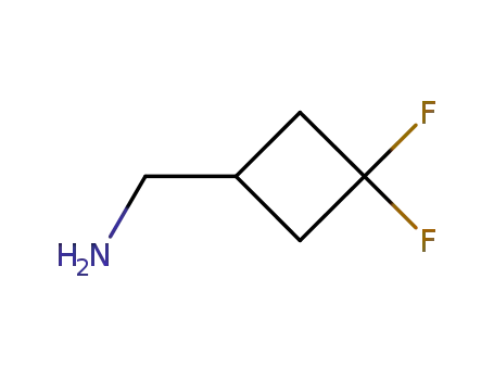 Molecular Structure of 1159882-59-3 (3,3-Difluorocyclobutanemethanamine)