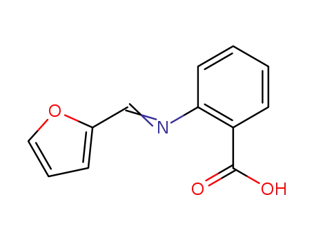 Molecular Structure of 63098-85-1 (Benzoic acid, 2-[(2-furanylmethylene)amino]-)