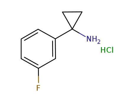 Molecular Structure of 692737-66-9 (Cyclopropanamine, 1-(3-fluorophenyl)-, hydrochloride (1:1))