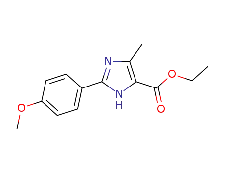 Molecular Structure of 1153558-57-6 (2-(4-METHOXYPHENYL)-5-METHYL-3H-IMIDAZOLE-4-CARBOXYLIC ACID ETHYL ESTER)