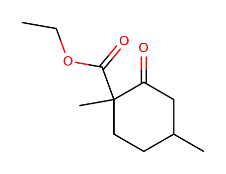 Molecular Structure of 13537-92-3 (ethyl 1,4-dimethyl-2-oxocyclohexane-1-carboxylate)