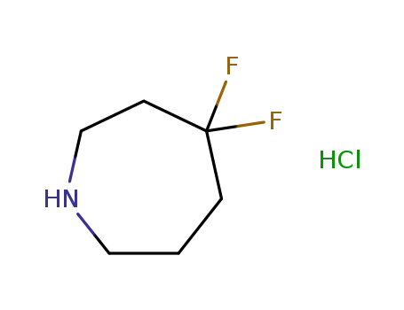 Molecular Structure of 1160721-05-0 (4,4-difluorohexahydroazepine hydrochloride)