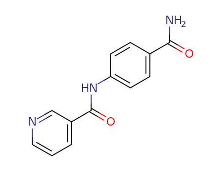 Molecular Structure of 418790-13-3 (N-(4-carbamoylphenyl)nicotinamide)