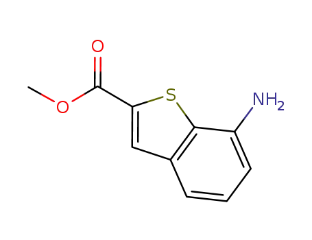 Molecular Structure of 616238-78-9 (Benzo[b]thiophene-2-carboxylic acid, 7-amino-, methyl ester (9CI))