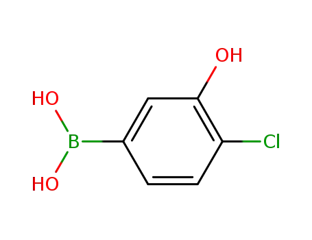 Molecular Structure of 915201-06-8 ((4-CHLORO-3-HYDROXYPHENYL)BORONIC ACID)