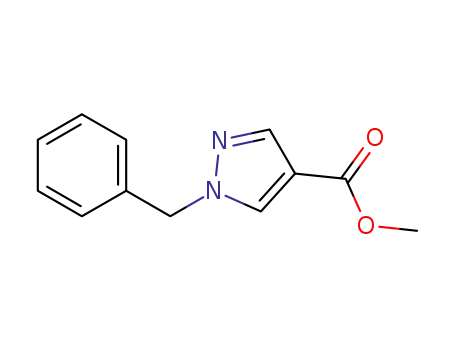 Molecular Structure of 861135-90-2 (1-BENZYL-1H-PYRAZOLE-4-CARBOXYLIC ACID METHYL ESTER)