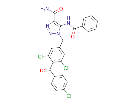 5-benzamido-1-(3,5-dichloro-4-(4-chlorobenzoyl)benzyl)-1H-1,2,3-triazole-4-carboxamide