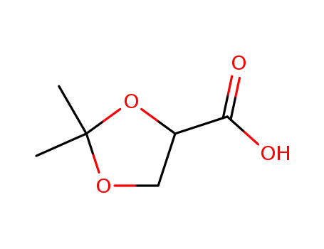 Molecular Structure of 5736-06-1 (2,2-DiMethyl-1,3-dioxolane-4-carboxylic acid)