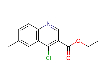 Molecular Structure of 56824-87-4 (Ethyl 4-chloro-6-methylquinoline-3-carboxylate)