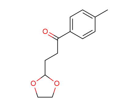 Molecular Structure of 147030-70-4 (1-Propanone, 3-(1,3-dioxolan-2-yl)-1-(4-methylphenyl)-)