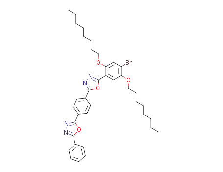 2,2'-phenyl-{5-[4-bromo-2,5-bis(octyloxy)phenyl]-1,3,4-oxadiazole}phenyl-1,3,4-oxadiazole