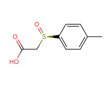 Molecular Structure of 88981-65-1 ((R)-[(4-Methylphenyl)sulfinyl]acetic acid)
