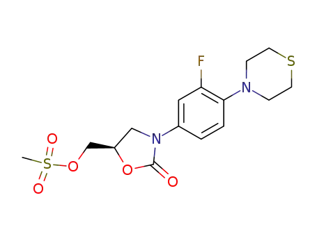 (R)-<3-<3-fluoro-4-(4-thiomorpholinyl)phenyl>-2-oxo-5-oxazolidinyl>methyl methanesulfonate