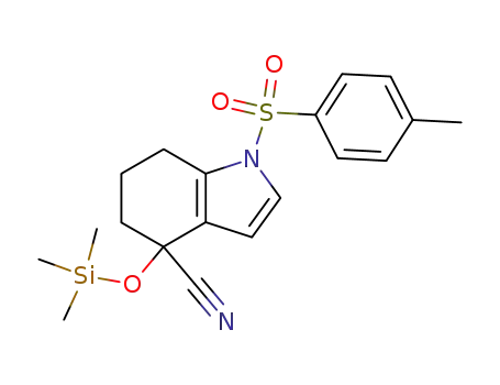 1-[(4-methylbenzene)sulfonyl]-4-[(trimethylsilyl)oxy]-4,5,6,7-tetrahydro-1H-indole-4-carbonitrile