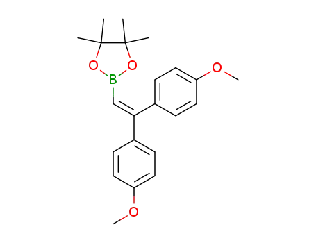 Molecular Structure of 801301-72-4 (1,3,2-Dioxaborolane,
2-[2,2-bis(4-methoxyphenyl)ethenyl]-4,4,5,5-tetramethyl-)