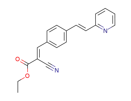 2-Propenoic acid, 2-cyano-3-[4-[2-(2-pyridinyl)ethenyl]phenyl]-, ethyl
ester, (E,E)-