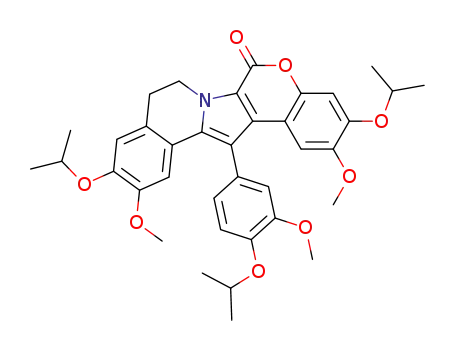5,6-dihydro-3,11-diisopropoxy-14-(4-isopropoxy-3-methoxyphenyl)-2,12-dimethoxy-6H-[1]benzopyrano[4',3':4,5]pyrrolo[2,1-a]isoquinolin-6-one