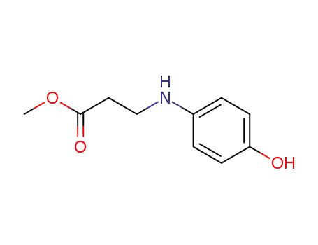 Molecular Structure of 70156-40-0 (Methyl 3-[(4-Hydroxyphenyl)aMino]propanoate)