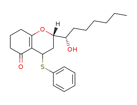 (S)-2-((S)-1-Hydroxy-heptyl)-4-phenylsulfanyl-2,3,4,6,7,8-hexahydro-chromen-5-one