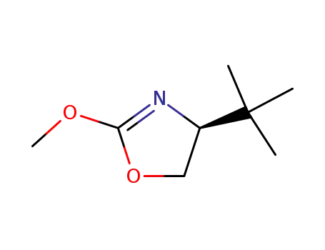 Molecular Structure of 464171-83-3 (Oxazole, 4-(1,1-dimethylethyl)-4,5-dihydro-2-methoxy-, (4S)- (9CI))